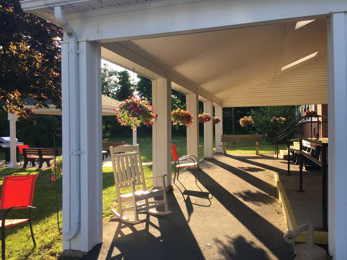 View of porch and gazebo