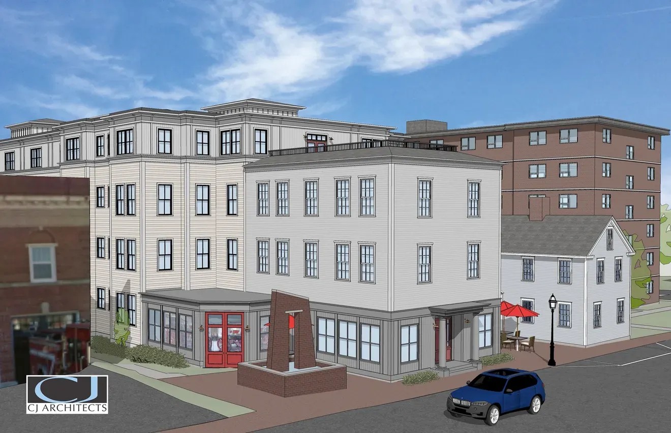 Rendering of new apartment complex