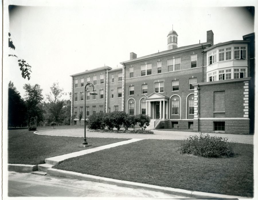 Hisotric photo of the buildings exterior from the street