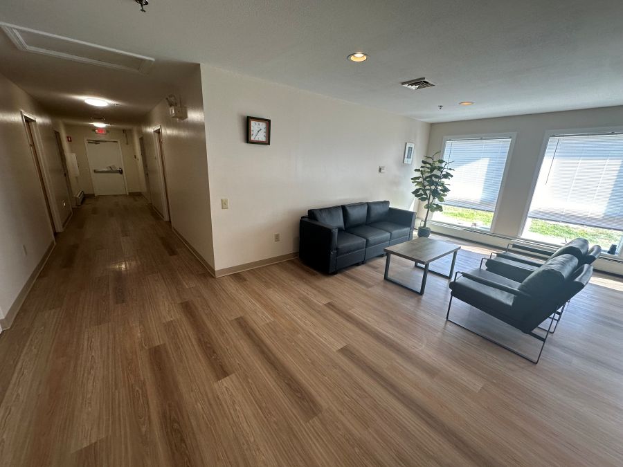 Seating area inside building