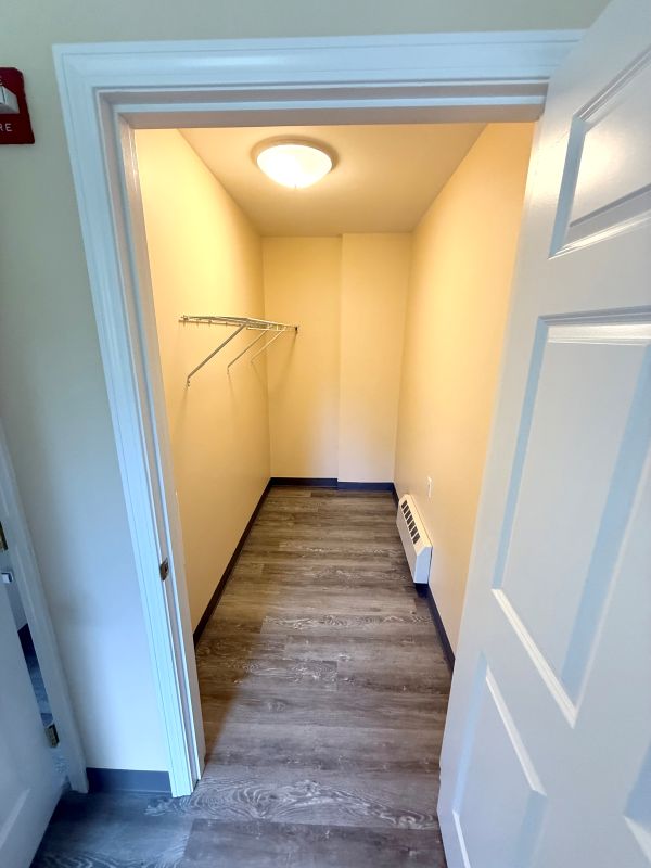 View of the bedroom closet
