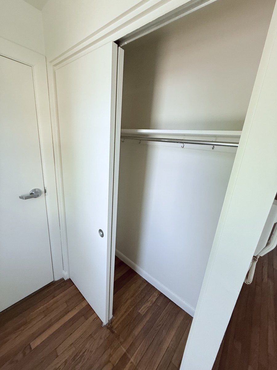 Coat closed next to entry door