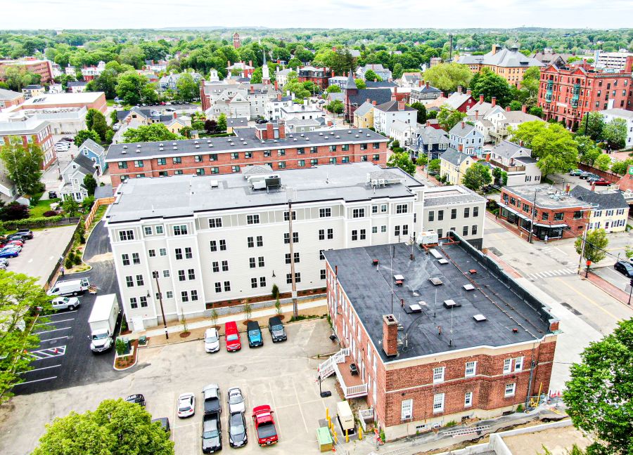 Exterior view of of the apartments building