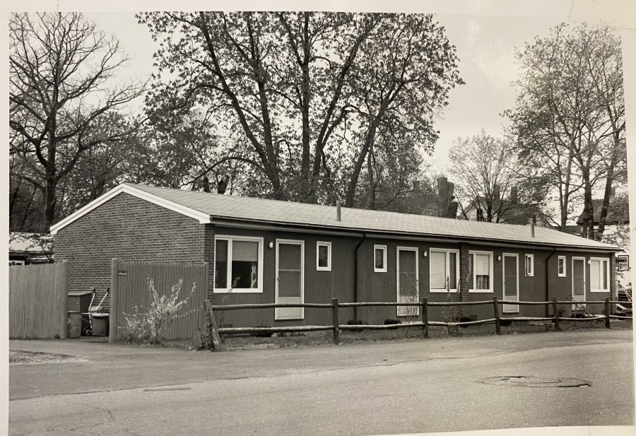 Historic picture of the apartments building front
