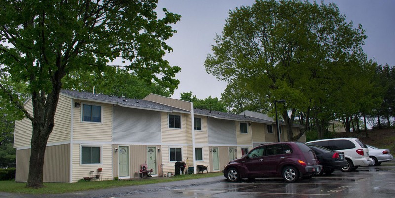 Apartments exterior with parking